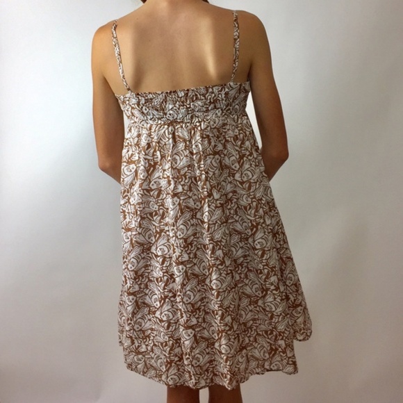 Vineyard Vine Fish Print Dress Size 4 Babydoll Summer Spaghetti Strap - Picture 2 of 5